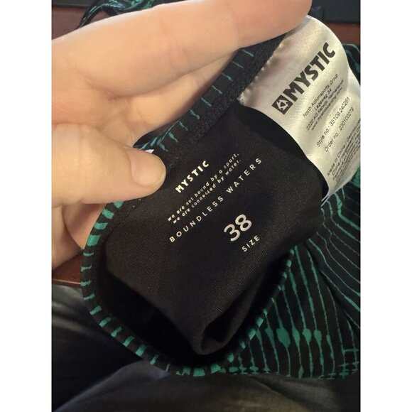 Mystic Jorun Cutout Swimsuit One Piece Women Women 38/8 Green Black Beach - Picture 4 of 13